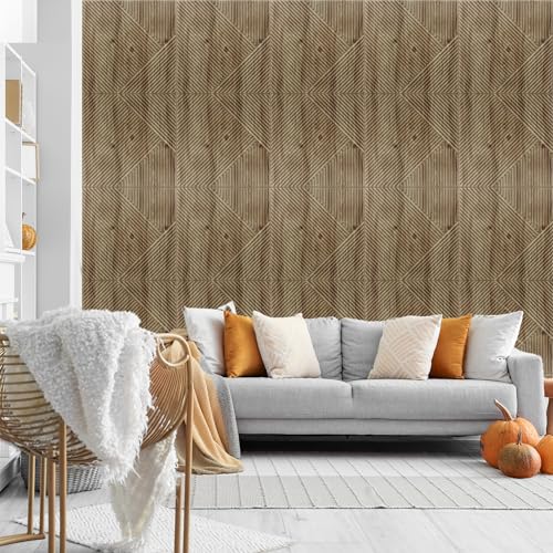 Image of Kayra Decor 3D Self Adhesive Wall Panel Beach Wood TP 106 Design Pack of 40 Covers 107.80 Sq. Ft.