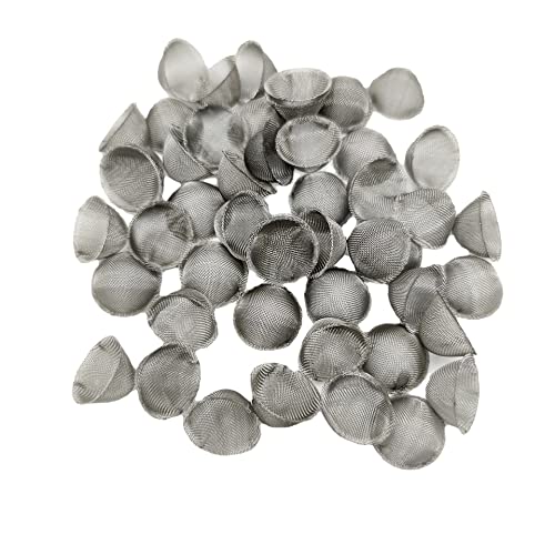 Ruilida Pipe Screens 50 Pieces 3/4 Inch Tapered Design Clean Screens, 0.75 Inch 100% Stainless Steel Mesh, With A Storage Box #TOP4