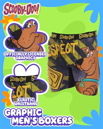 Scooby-Doo Mens Boxer Briefs - 1Pack/3Pack No Fly Anti-Chafing Cotton Lined Support Boxers for Men (Sizes: S-XL)2