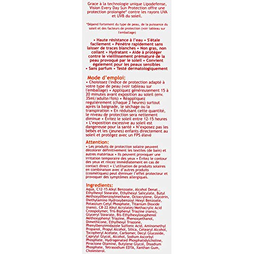Vision Every Day Sun Protection SPF 50, zonnebrand, voor langdurige zonbescherming, zeer waterbestendig… - Afbeelding 3