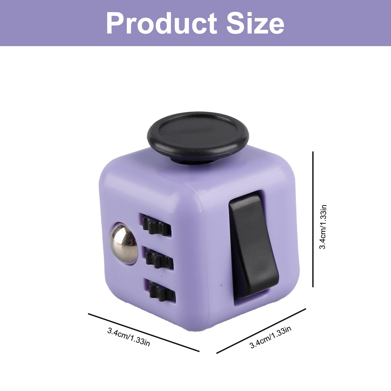 Lotsdonxia Fidget Cube - Multi-functional Stress Relief, 6-Sided Sensory Toy for Focus and Anxiety Management - Image 7