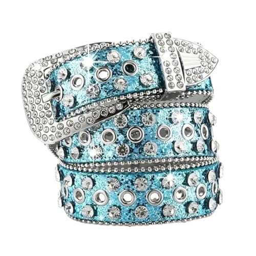 Punk Rhinestone Women's Belts for Jeans Luxury Studded Belt Female Waist Belt for Women Gothic