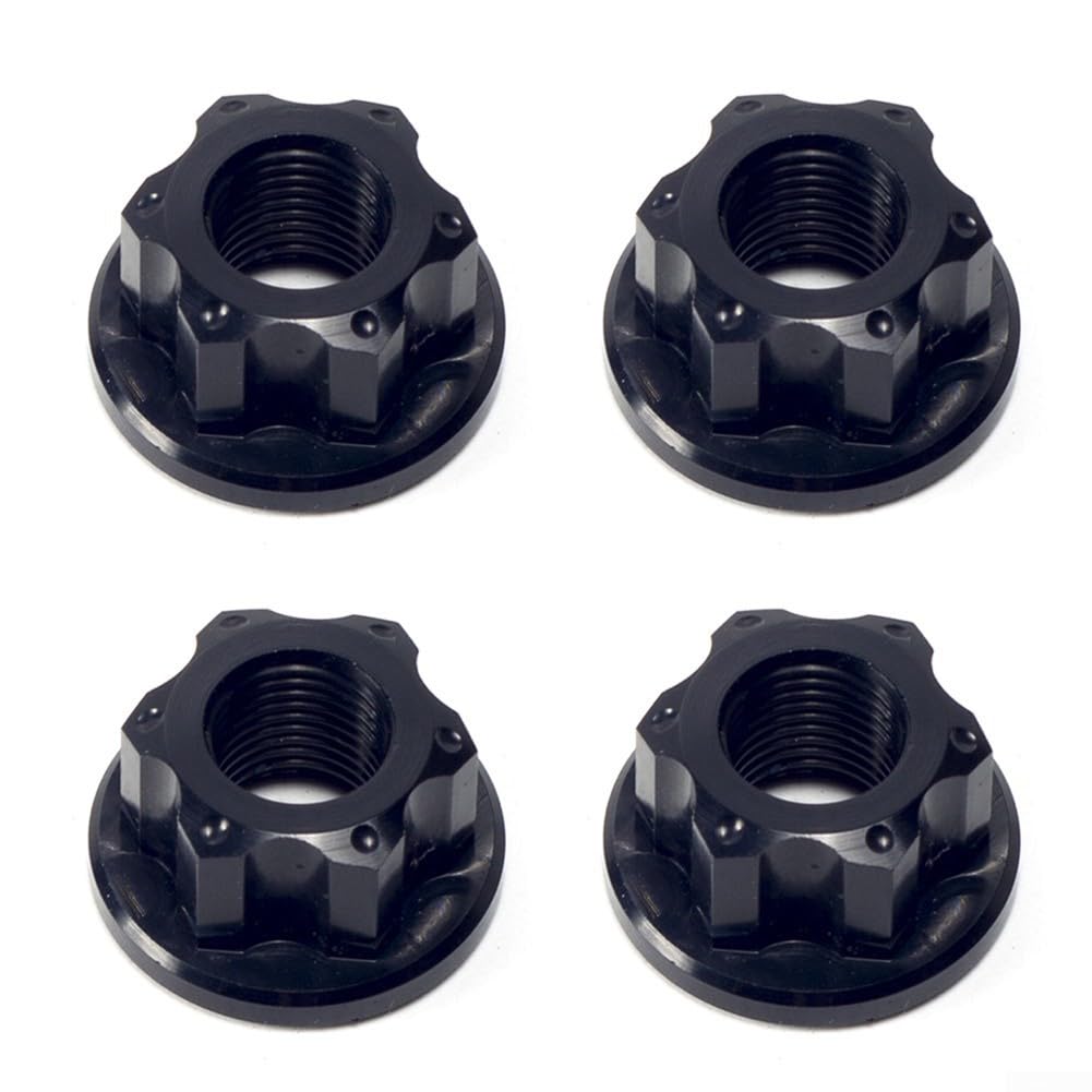 Dadi per mozzi leggeri M10, set da 4 per bicicletta, viti per ruote da pista, ideali per mozzi non rapidi e bici da arrampicata (dorati)