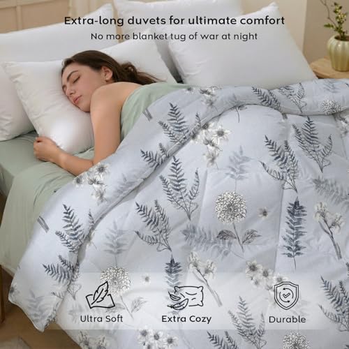 Image of AYKA Reversible AC Comforter 150 GSM Microfiber Summer Blanket Single Bed (60x90 Inches) | Eden Leaves Design Cooling Quilt for AC Room | Soft Breathable Duvet Green & Pink