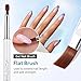 2Pcs Oval & Flat Nail Gel Brush Set – Acrylic Nail Art Brushes with Rhinestone Handle – UV Builder Gel Brush for Acrylic Nails, DIY & Salon Use