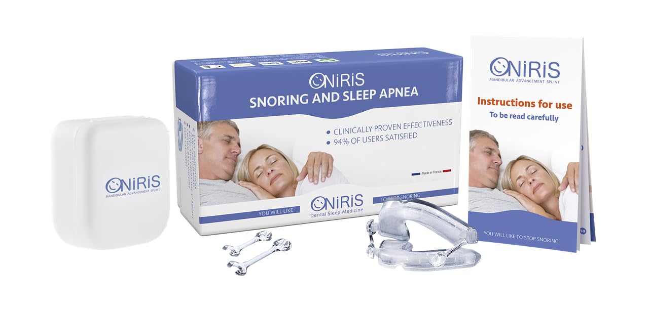 ONIRIS – Orthèse Anti Ronflement - Validé Cliniquement pour l Apnée Du Sommeil - Made in France - Gouttière dentaire - Orthèse d avancée Mandibulaire – Agit sur les causes d’un Mauvais Sommeil.