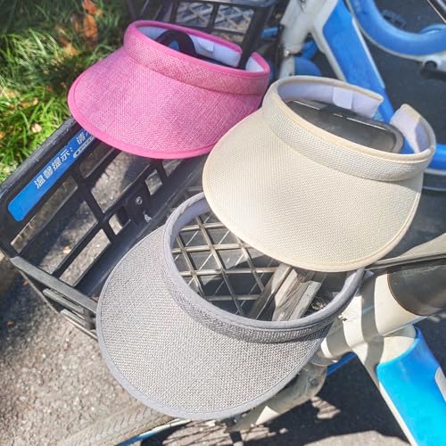 Image of 3 Pieces Clip On Visors Women Men Visor Sun Hats Hat Outdoor Sports Golf Beach Travel Tennis Cap