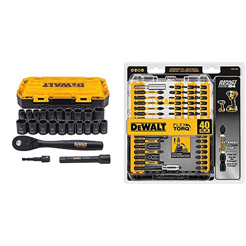 DEWALT Impact Socket Set, 23-Piece, 1/2