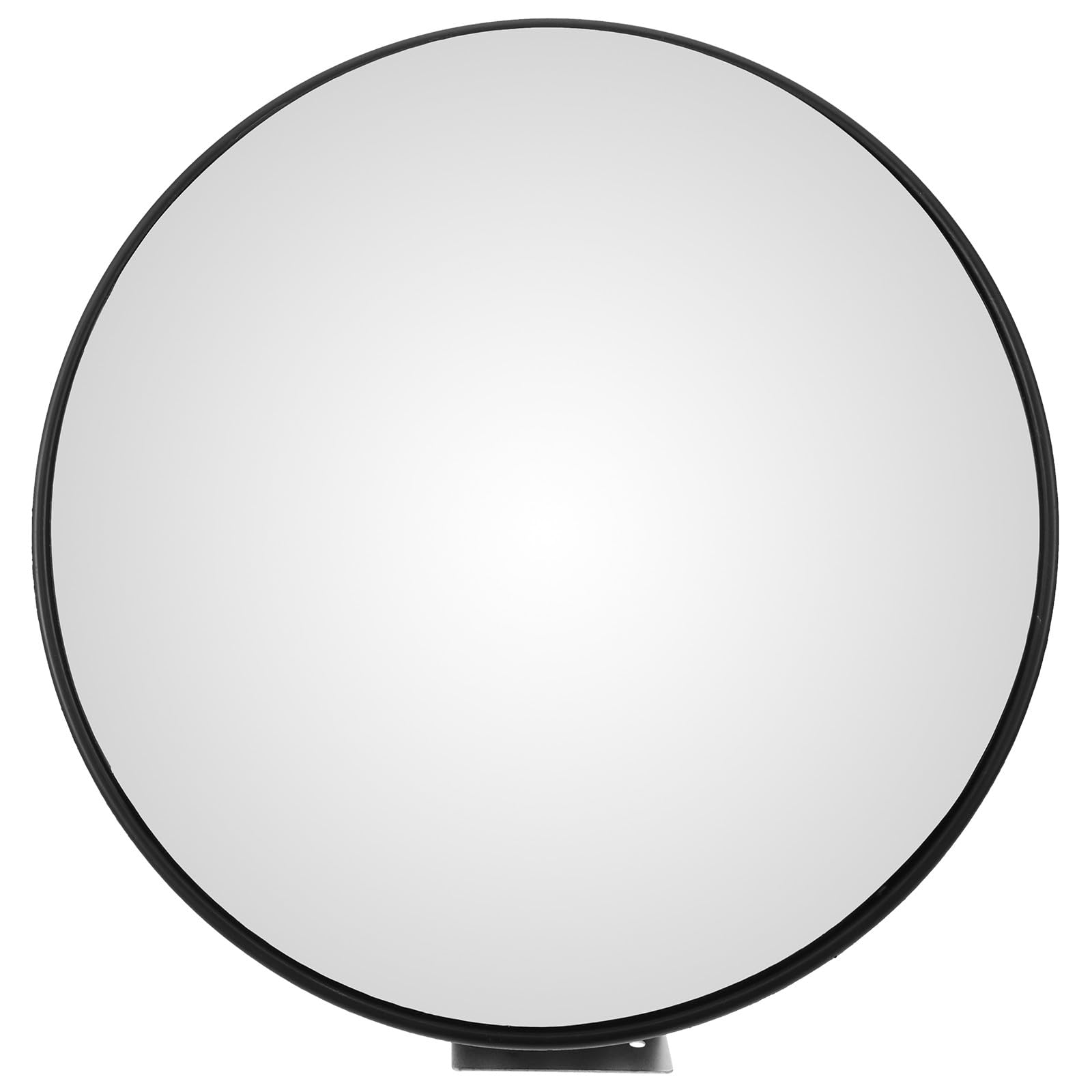 Miroir Convexe de Circulation 30 Cm en Abs Noir pour Sécurité Intérieure et Extérieure, Prévention des Accidents Magasins et Parkings