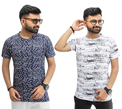 Image of Multicolor Casual T-Shirt for Men (Pack of 2)