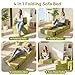 MAXYOYO Folding Sofa Bed, Convertible Sofa Bed with High-Density Support Foam, Portable 4 in 1 Fold Out Chair to Floor Lounger, Versatile Floor Couch for Living Room Bedroom, Green