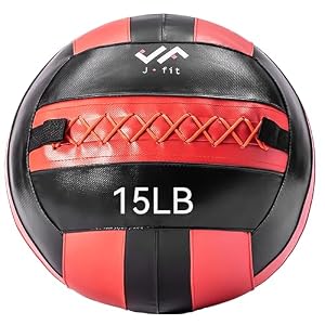 JFit Wall Ball – Premium Soft Weighted Exercise Ball for Strength, Conditioning, Gym & Home Workouts, 4-30 LB