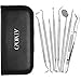 Produktbild ATMOKO 8er Zahnsteinentferner Zahnpflege Set Dental Set Dental/Zahnarzt Instrument Zahnreinigung Zahnsonde Zahnreinigungsset Zahnpflege Zahnstein Edelstahl mit Tragetasche