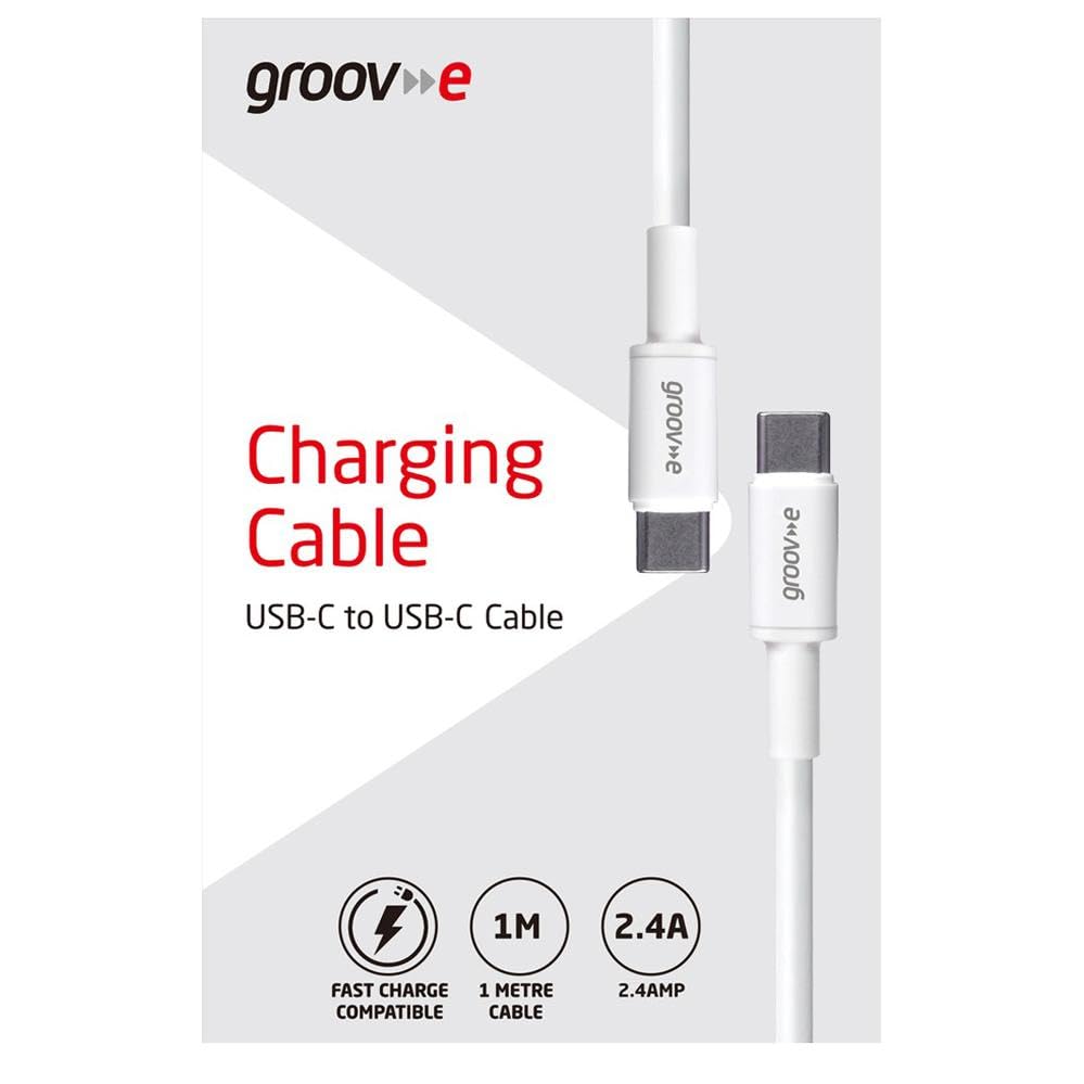 GROOVE BY AEROSPACED Groov-e USB-C to USB-C Charging Cable 1M - White Brand - Image 3