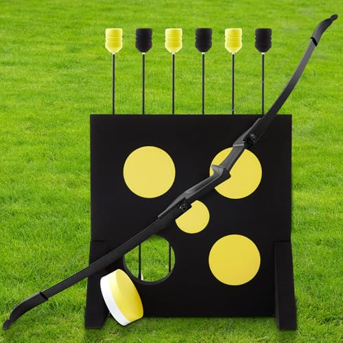 Silipull 8-Piece Bow & Arrow Set with Target for All Ages