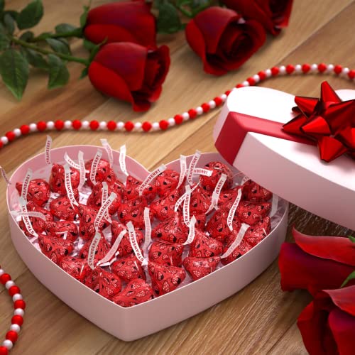 Mother's Day Strawberry Red Foil Chocolate - Hershey's Kisses Strawberry Flavored Milk Chocolate, 2 Pound Bag - Valentine's Day, Perfect For Sharing And Gift Giving #TOP4
