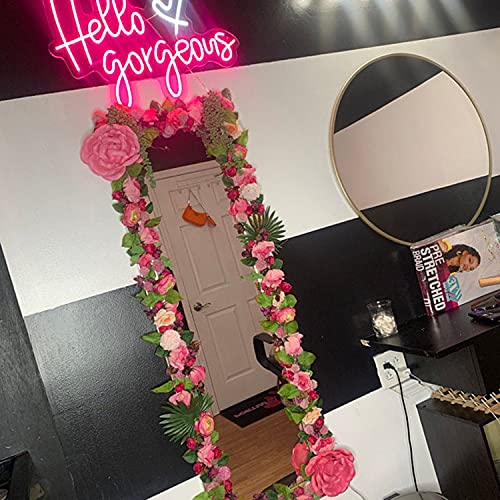 Image of Hello Gorgeous Neon Sign Light Wall Art Gift - Bar Pub Club Rave Apartment Home Decor for Party Christmas
