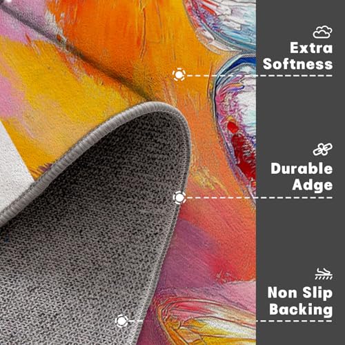 Tapis papillon abstrait 50x80cm | Paillasson déco lavable - 5