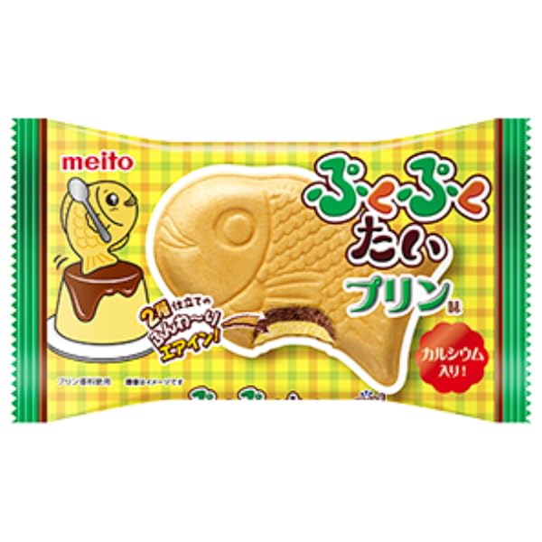 Amazon.co.jp: meito 名糖 ぷくぷくたい プリン味 10袋 : 食品・飲料・お酒