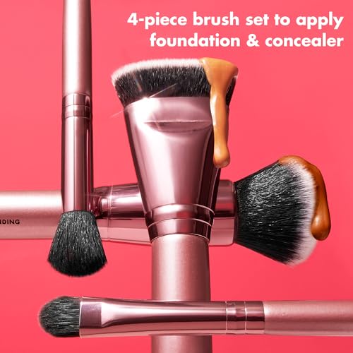 e.l.f. Complexion Perfection Brush Kit 4 Piece Set, Synthetic e.l.f. Complexion Perfection Brush Kit 4 Piece Set, Synthetic
