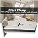 [Shower Door Clamp] - Premium Stainless Steel Bathroom Clip - Sturdy Glass Door Holder - Double-Sided Design for Added Versatility - Essential Bathroom Glass Door Accessory-size1