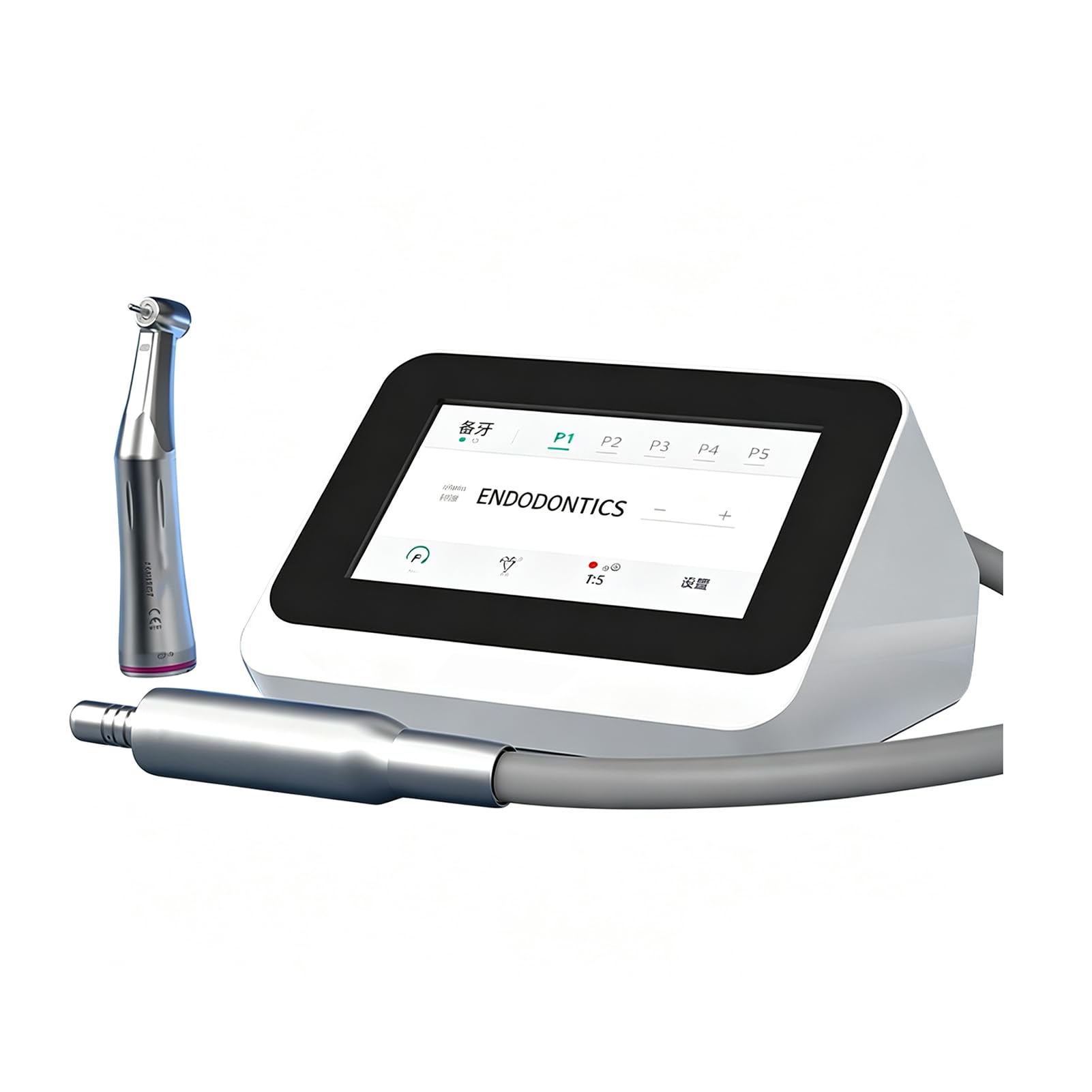 GOURIXIN 2-in-1-Endodontie-Handstück, 5-Zoll-HD-Touchscreen | Dental-Endo-Radar, mehrere Geschwindigkeitsstufen, minimal leiserer Betrieb, für verschiedene Arten von Zahnarztstühlen
