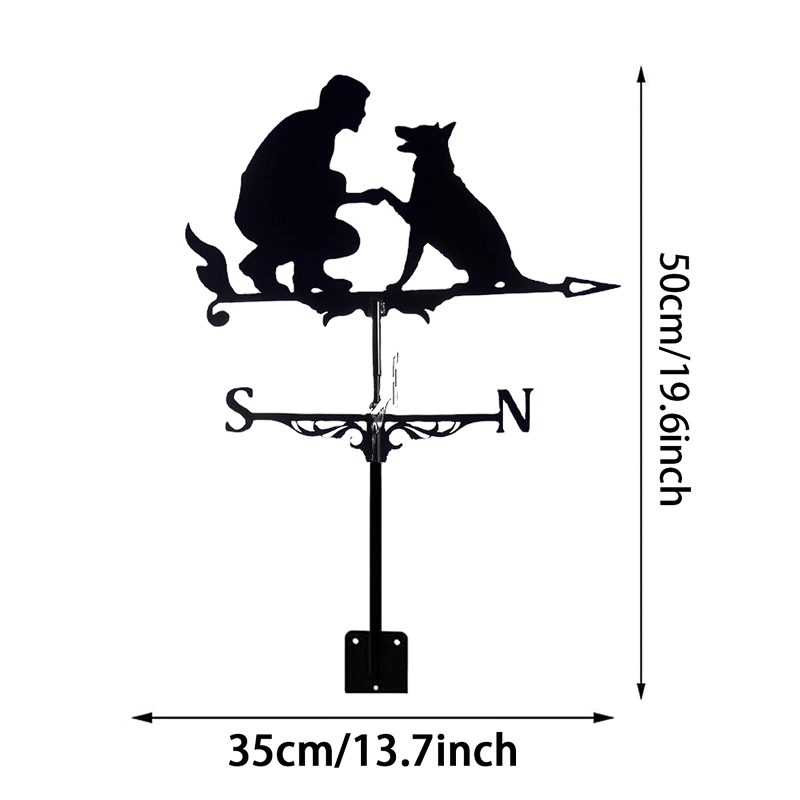 YDHNB Banderuola Segnavento in Acciaio Inossidabile Indicatore di Direzione del Vento Segna Vento Weathervane Acciaio Inossidabile per Tetto da Giardino Ornamento,Style 1