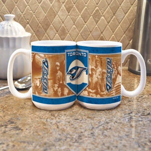 MLB Toronto Blue Jays 15-Ounce White Nostalgic Mug (2 Pack)