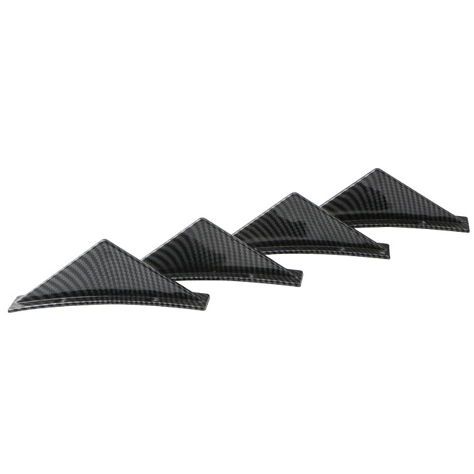 SpoilerDiffusore Paraurti Posteriore 4 Pezzi Pinna Squalo Auto Universale Triangolare Paraurti Posteriore Diffusore Spoiler Protezione Telaio Decorazione Labbro(Carbon curved)