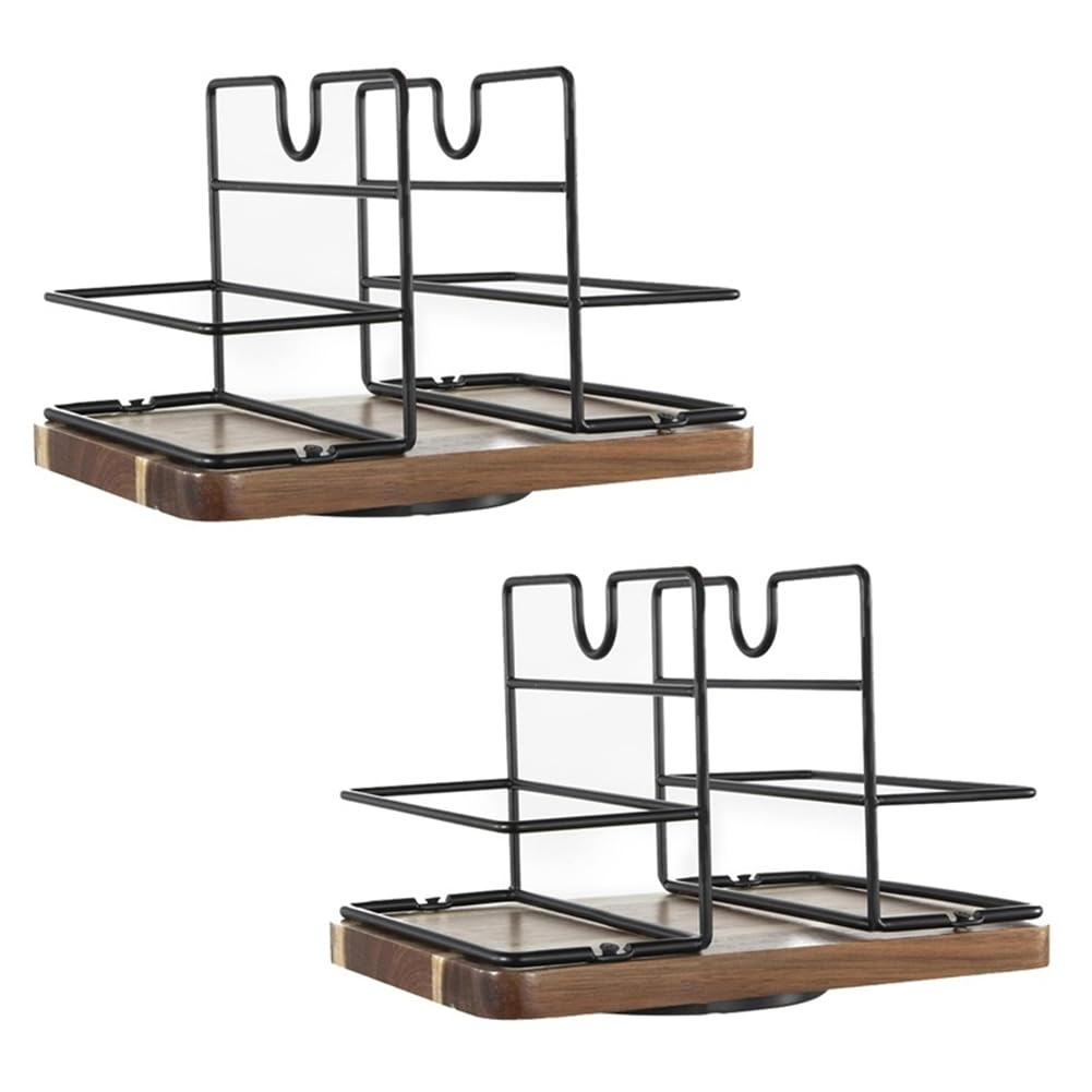 Vjsujehgy Rotating Metal Standing Napkin Dispenser for Kitchen Dining Table, Includes Napkin Holder, Not Including Pepper Shakers