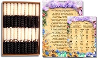 40 Pack of 2 Inch Beeswax Spell Candles | Black and White | Unscented | Candle Colour Chart | Hand-rolled In The UK | Burn Time 35 Minutes