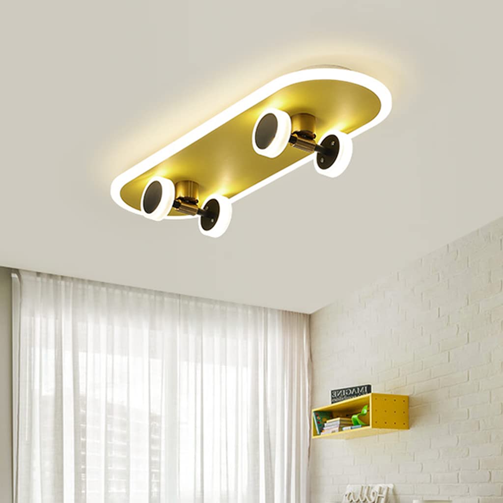 Plafonnier LED Skateboard FUMIMID 32W - Dimmable Et Télécommandé - Pour Chambre Enfant