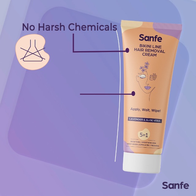 Sanfe Bikini Line Hair Removal Cream for Women Natural Painless
