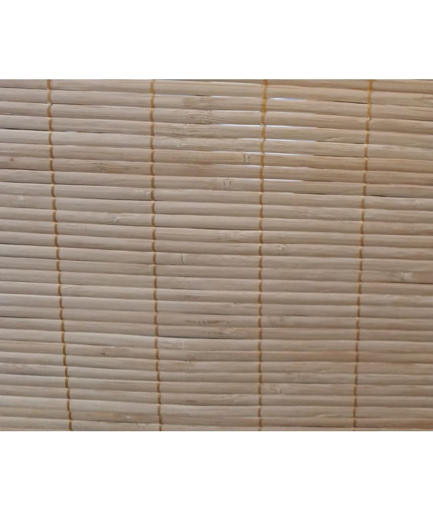 Paravent en Bois Noir et Bambou de 6 pans -PEGANE-