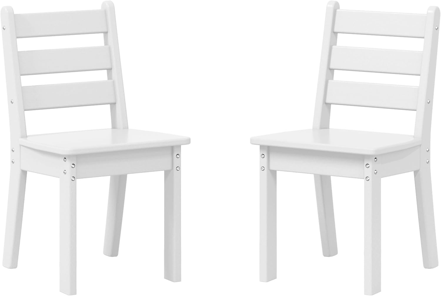 WestinTrends Treehouse Outdoor HDPE Kids Plastic Toddler Dining Chair (Set of Two), White