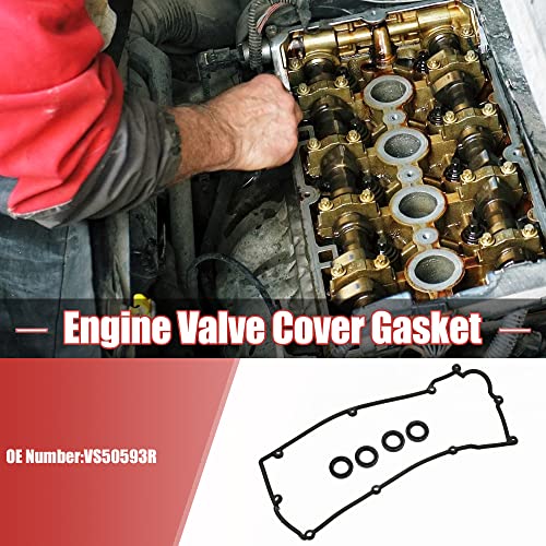 Image of X AUTOHAUX 1 Set VS50593R Engine Valve Cover Gasket for Hyundai Accent Base 2003-2004 for Hyundai Accent GL 2001-2004