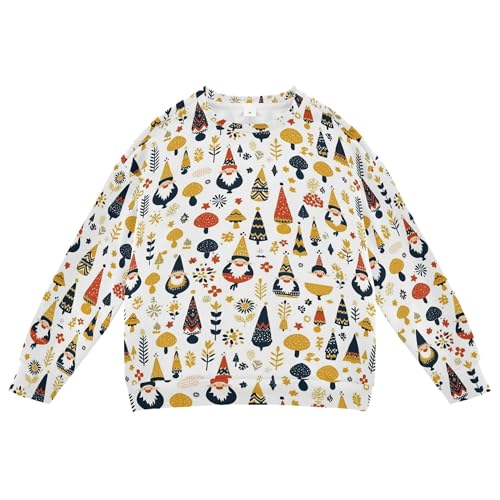 JUNZAN Christmas Gnomes Trees Kids Boys Sweatshirts Hoodies Long Sleeve Kids Hoodies Boys Sports 4T