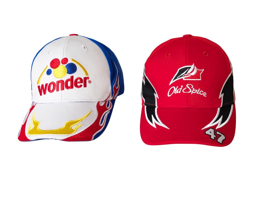 Talladega Combo Hat Set Ricky Racer Cap for Men Driver Costume Set Blue