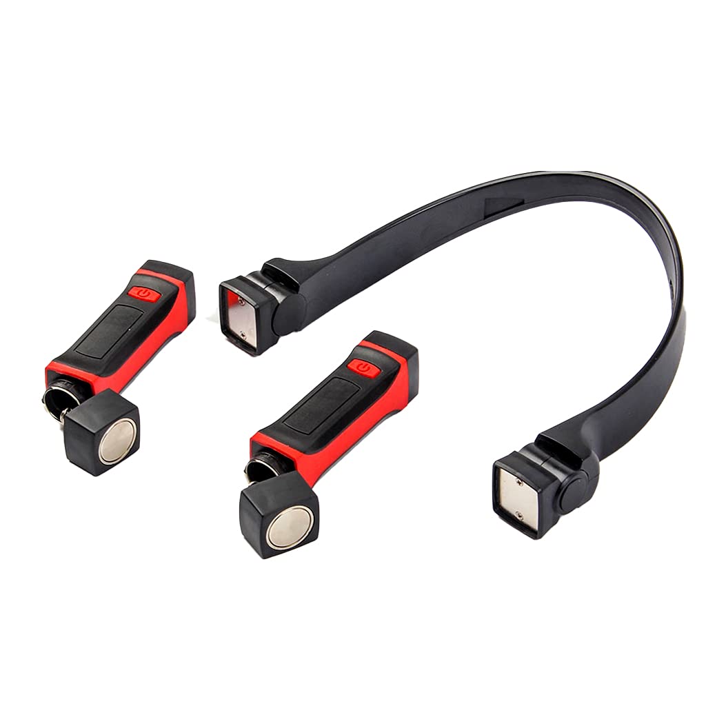 Yhplxyuus Books Lights for Reading in Bed 2 Brightness Levels Bendable Arms Rechargeable Long Lasting Perfect for Reading Knitting Hanging Neck Light