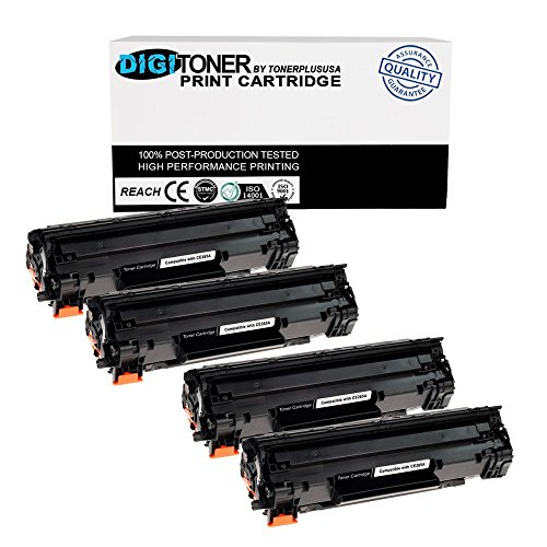 TonerPlusUSA Compatible Toner Cartridge Replacement for HP CE285A ( Black , 4-Pack )
