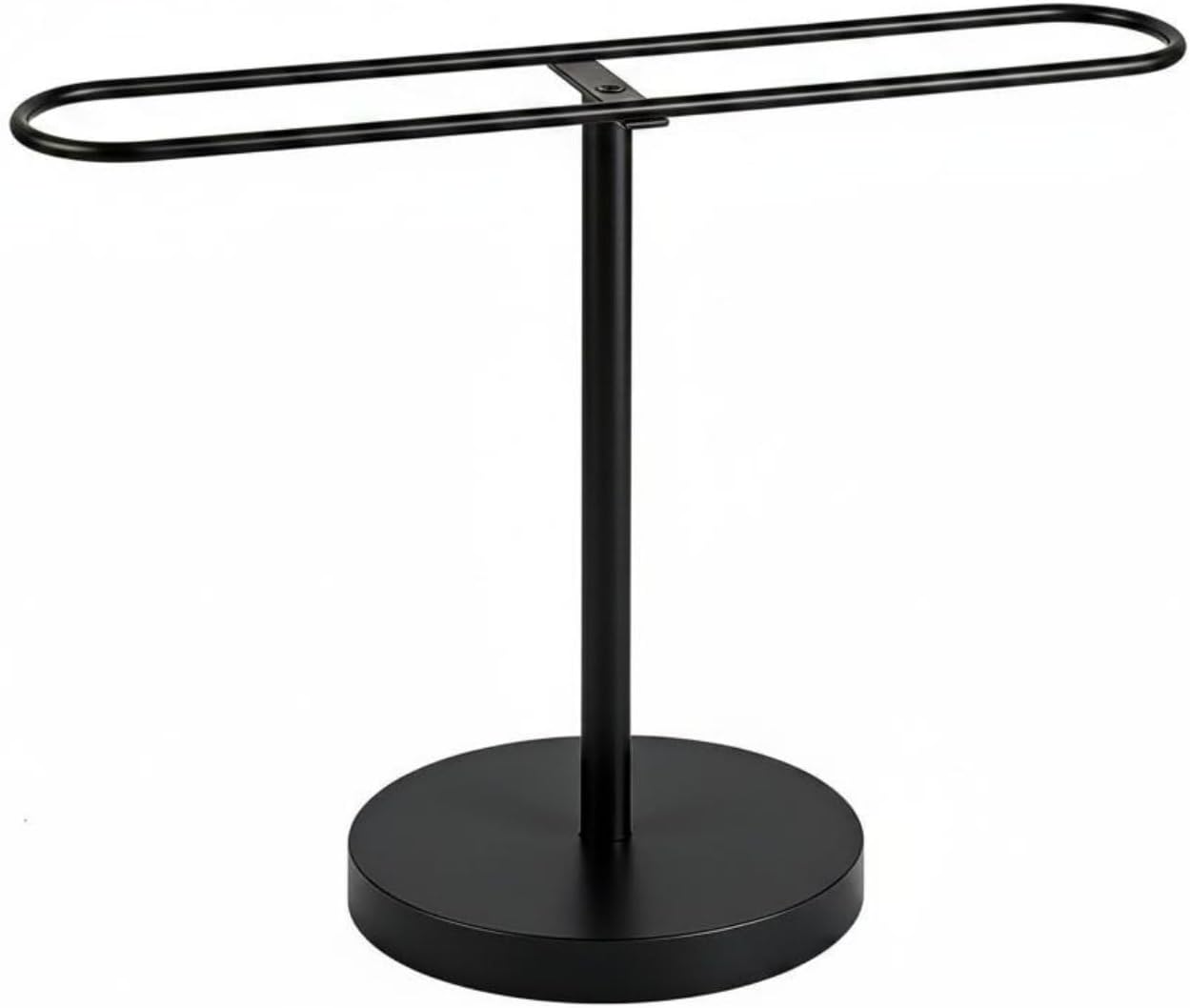 Hairband Display Stand Headband Organizer Jewelry Display Watch Holder With Metal Frame And Round Base for Vanity Organization Closet Organization Apartment Bedroom Home Use , Black