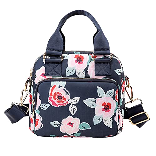 Sac de voyage nylon fleuri fini le désordre grâce aux poches et la bandoulière