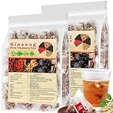 Ginseng Five Treasure Tea - Kidney Tea Wubao Tea, Kidney Tea Formula Ginseng Five Treasure Tea, Kidney Cleanse Tea Chinese Tea for Men Women (2Pack(50Bags))