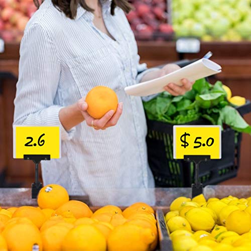 5 Pcs Pop Adjustable Plastic Sign Holder,Clip-On Style Double Head Display Clips Rotating Reuse Sign Price Tag Merchandise Sign Display Clip Holder For Business,Store,Supermarket,Office,Exhibition #TOP3