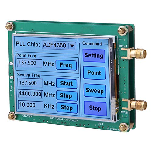 Generador de barrido RF con salida hembra SMA y control táctil ADF4350