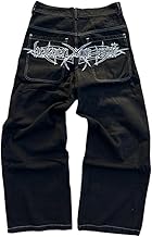 ORANDESIGNE Y2k Jeans Men's Hip Hop Retro Skull Embroidery Washed Baggy Denim Trousers Casual Loose Wide Leg Trousers Streetwear