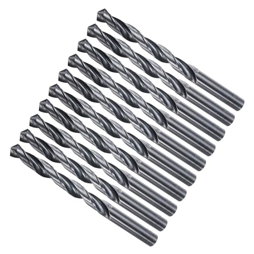 Foret 12 mm HSS nitruré noir pour percer aluminium cuivre et plastique en lot de 10 pièces