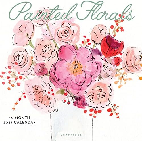 Graphique 2023 Painted Florals Wall Calendar | 12” x 12” | Thick Paper | Home & Office Organizer | Large Monthly Grid | 3 Languages & Marked Holidays | 4 Month Preview Page for 2024…