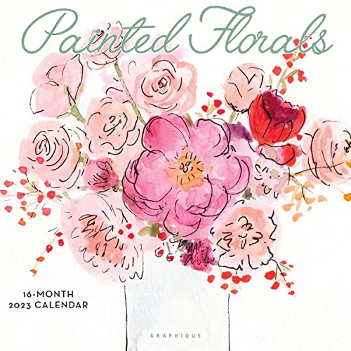 Graphique 2023 Painted Florals Wall Calendar | 12” X 12” | Thick Paper | Home & Office Organizer | Large Monthly Grid | 3 Languages & Marked Holidays | 4 Month Preview Page For 2024… #TOP28