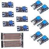 【Cantidad de embalaje】: Obtendrá 12 módulos de potencia de refuerzo DC-DC 2A MT3608, 6 de los cuales tienen puertos de entrada USB, 80 puentes de cable DuPont, 40 pines macho a macho y 40 pines hembra a hembra.